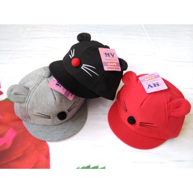 Freeship 99k TQ_Nón chuột cho bé