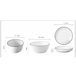 [HOT DEAL] Bộ BÁT ĐĨA trắng 18 chi tiết