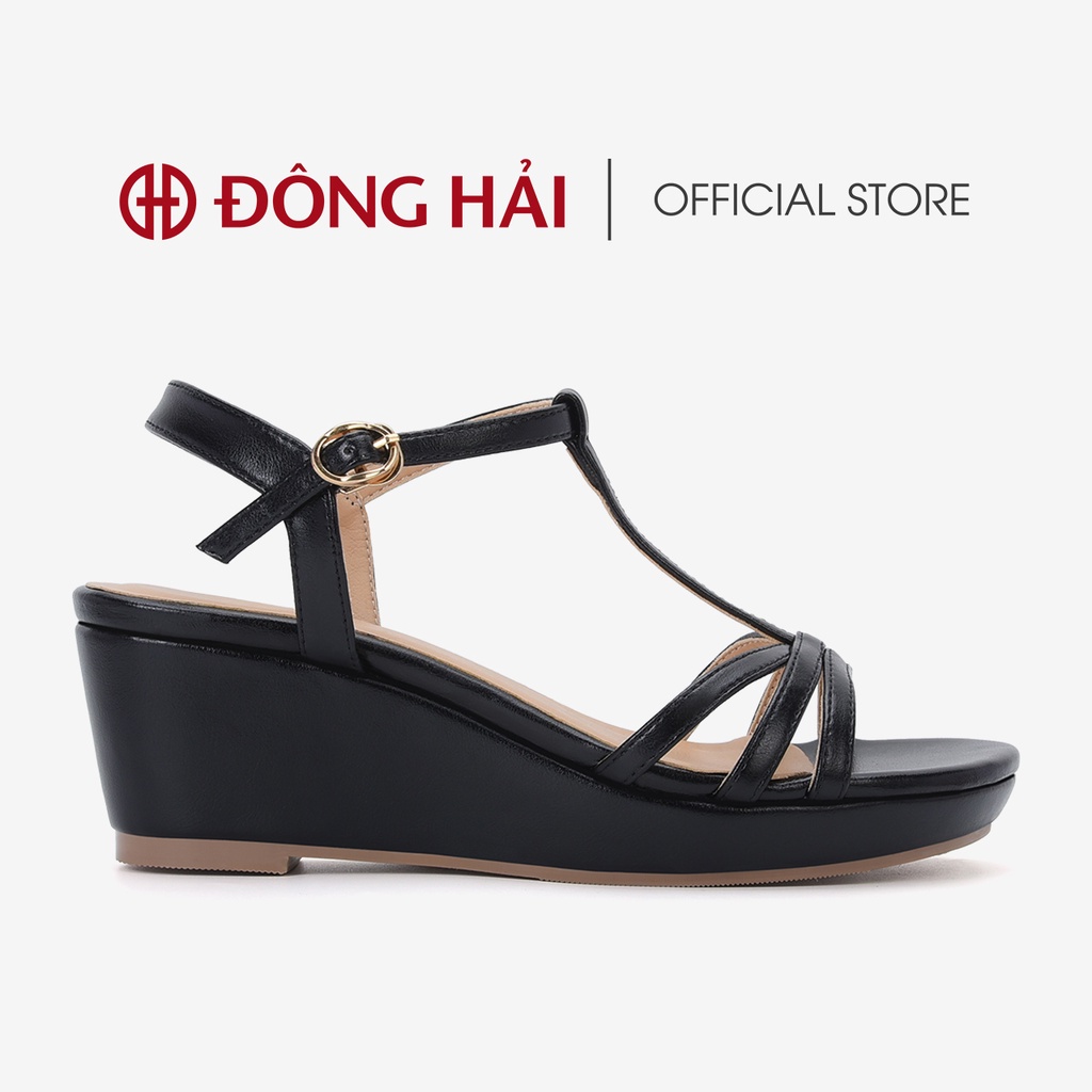 Sandal cao gót nữ Đông Hải thiết kế T-Strap đế xuồng 7cm thanh lịch - S5717