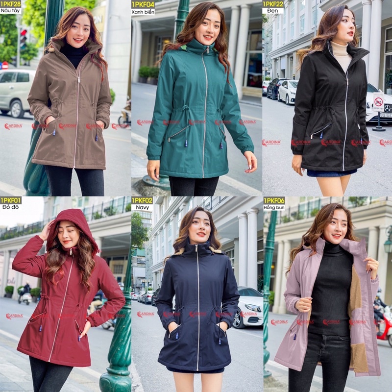 Áo PARKA nữ CARDINA lót lông cừu cao cấp siêu ấm cho mùa đông không lạnh