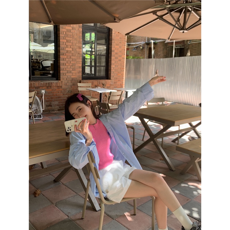 Áo Kiểu Dáng Rộng Tay Dài Hở Lưng Màu Trơn Thời Trang Mùa Thu Cho Nữ