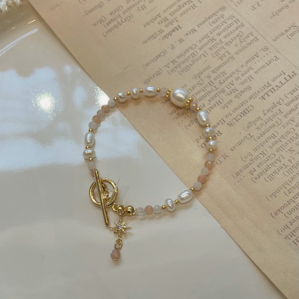 Vòng Tay NT Nước Ngọt Phối Đá Tone Pastel