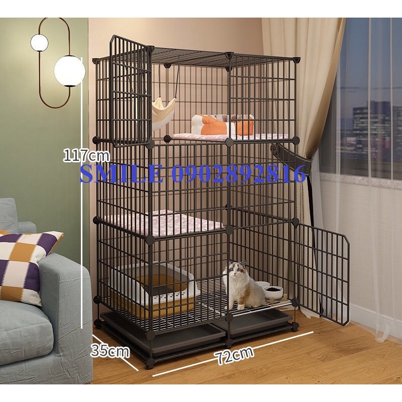 [TẶNG KHAY VỆ SINH] COMBO CHUỒNG, LỒNG LƯỚI THÉP LẮP GHÉP DÀNH CHO CHÓ MÈO THÚ CƯNG ĐA NĂNG