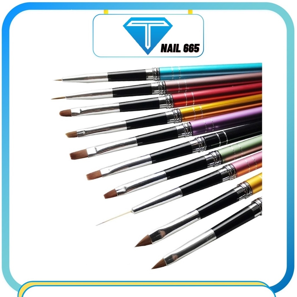 Cọ vẽ móng tay , Bộ cọ nail 10 cây chuyên dụng