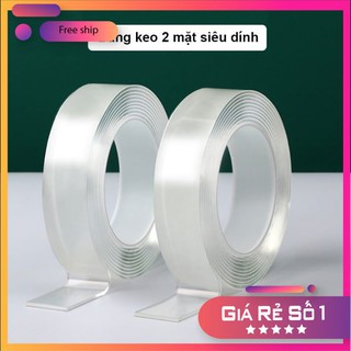 BĂNG DÍNH ĐA NĂNG 2 MẶT TRONG SUỐT SIÊU CHẮC [XẢ KHO]