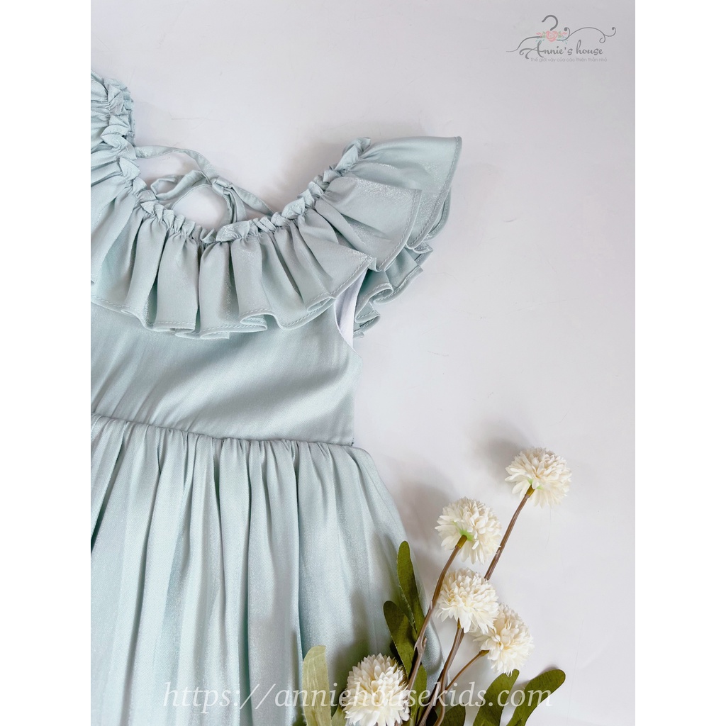 Váy đầm bé gái ANNIE đầm Tafta xanh cho bé gái từ 9 đến 33kg