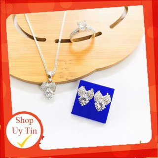 ❤️FREESHIP ❤️ [SALE CỰC KHỦNG] Sét Nơ Đá Nhỏ Xinh Bạc 925 - Sét Nơ Đá Nhỏ Xinh Bạc 925