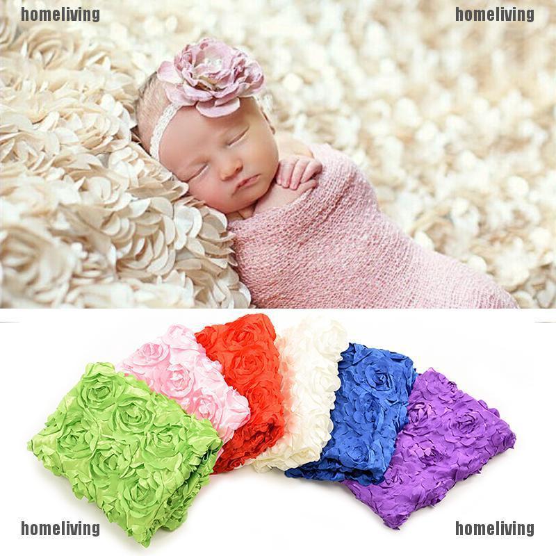 Chăn Bông Hồng 3D Dùng Làm Phông Nền Chụp Ảnh Cho Bé