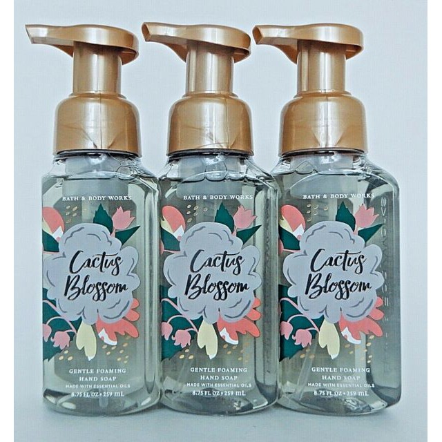 Xà phòng bọt rửa tay diệt khuẩn Bath &amp; Body Works Gentle Foaming Hand Soap Cactus Blossom 259ml (Mỹ)