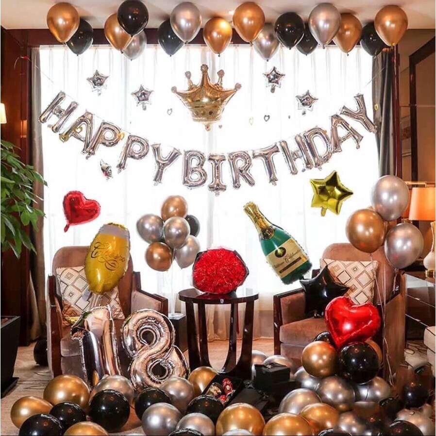 [Ảnh thật] Set trang trí sinh nhật lung linh HPBD (COMBO 115)