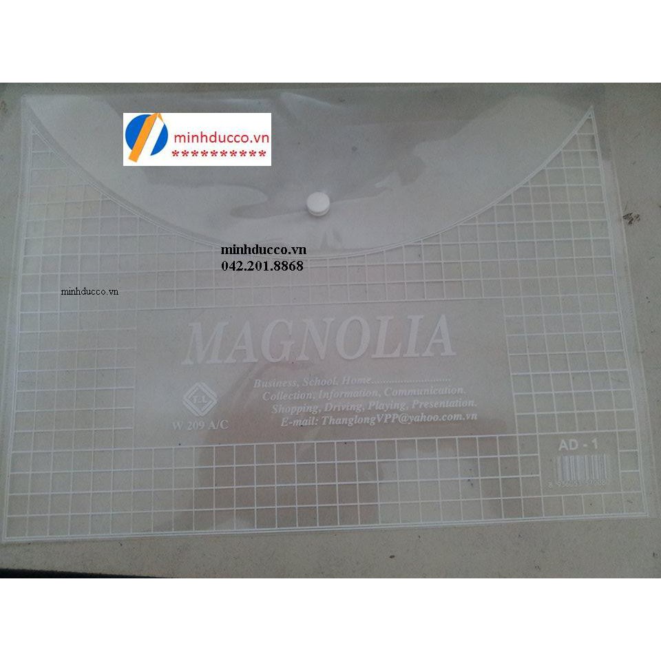 Túi clearbag, clear khổ A mỏng, túi cúc, đựng tài liệu TL-05