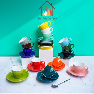 Ly sứ men vân đá Bát Tràng chính hãng, ly tách uống cafe, cốc sứ espresso, cốc sứ uống trà 90ml, nhiều màu lựa chọn