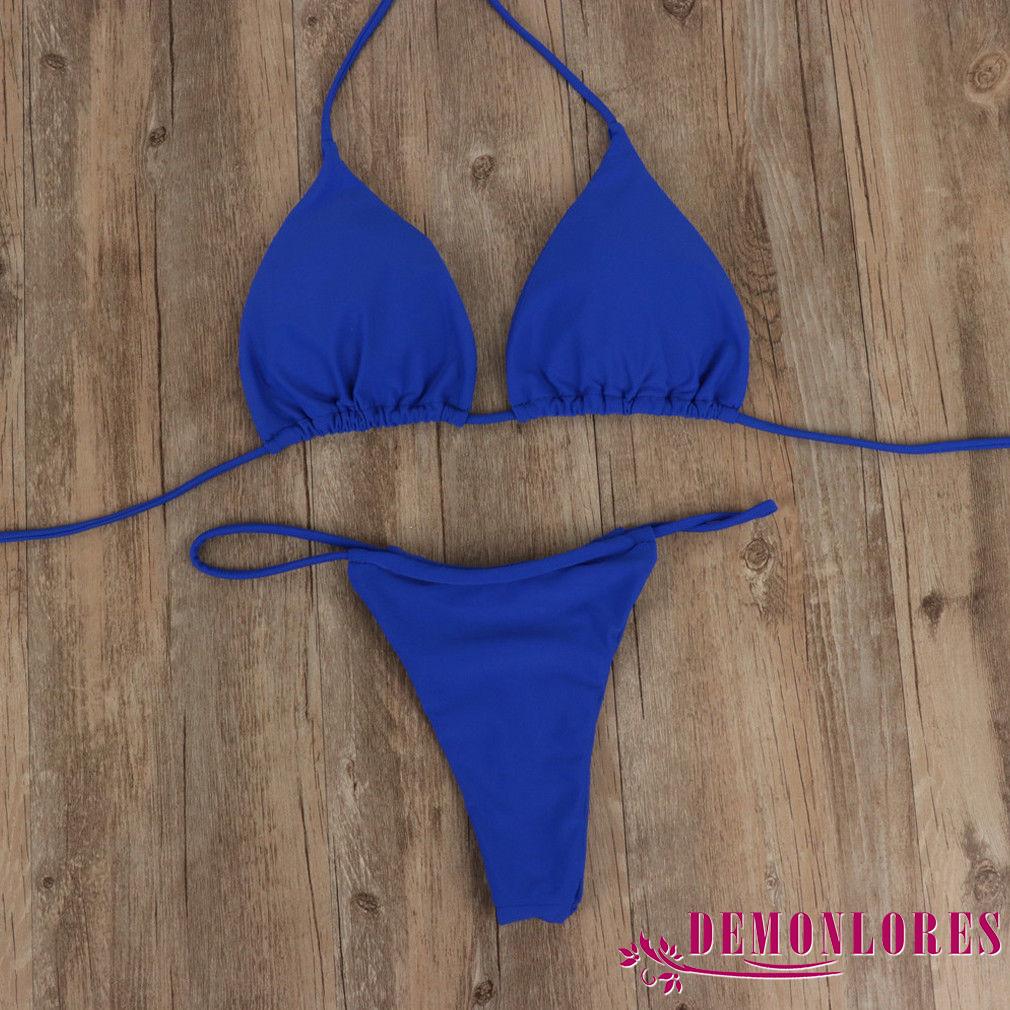 Bộ Bikini 2 Mảnh Màu Trơn Gợi Cảm Cho Nữ | BigBuy360 - bigbuy360.vn