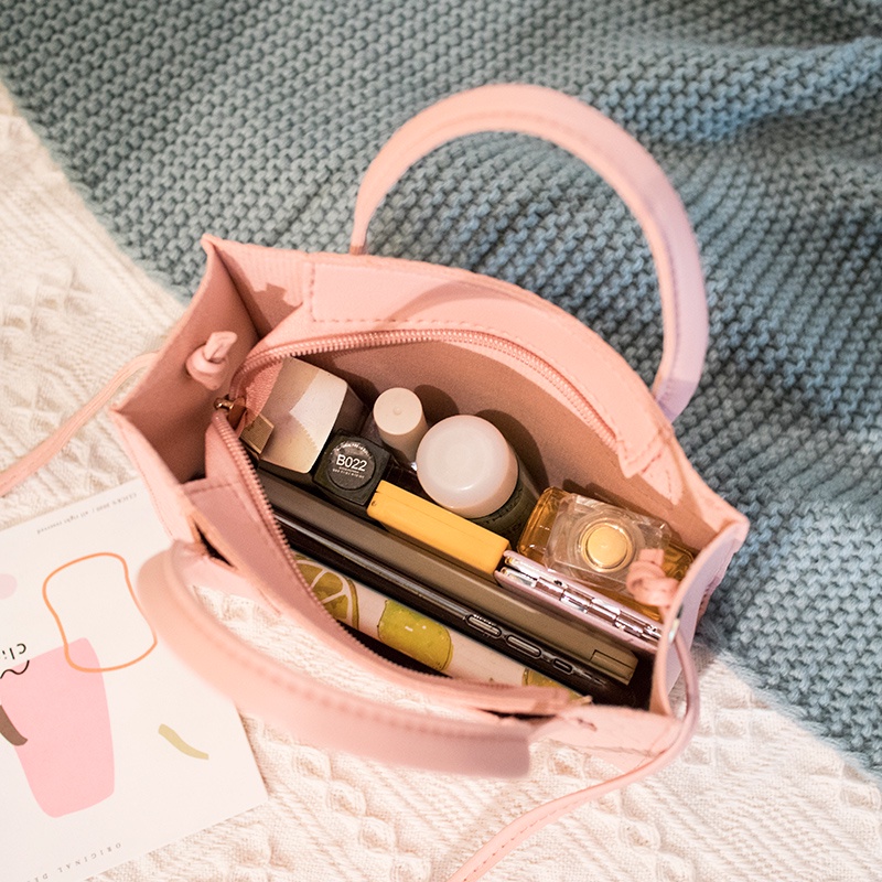 Túi Đeo Chéo Da PU Màu Trơn Thời Trang Nữ Tính