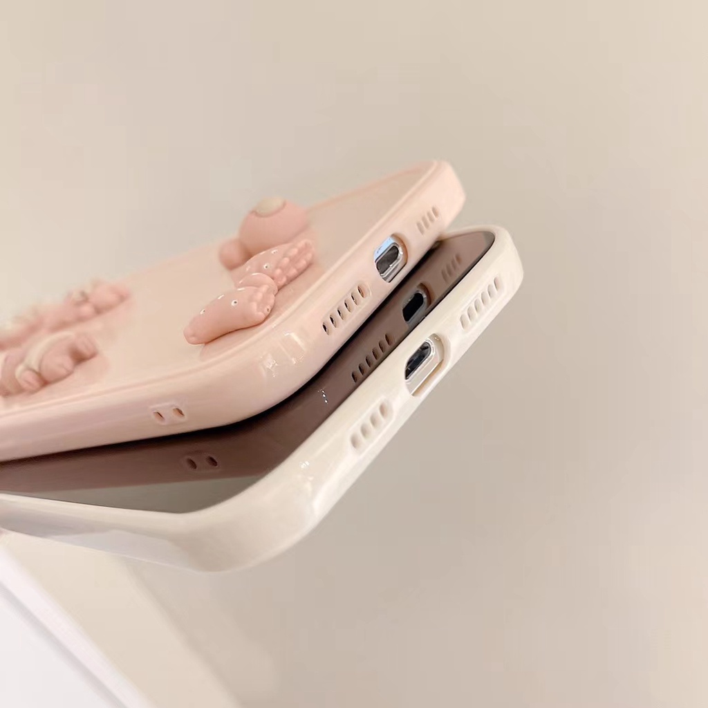 Ốp điện thoại TPU gấu 3D thích hợp cho Iphone 13promax 7plus 8 8Plus Xr X/Xs XsMax 11 11Pro 11/12Promax 12Mini 12Pro