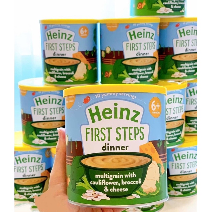 Bột ăn dặm Heinz Anh UK vị súp lơ phô mai 200g