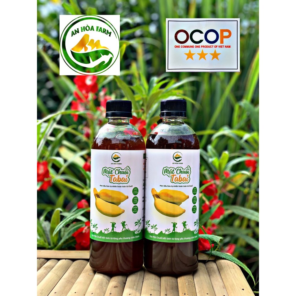Combo 2 chai Mật chuối rừng Tabai An Hòa Farm size 500ml hỗ trợ tiêu hóa tốt HSD 24 tháng