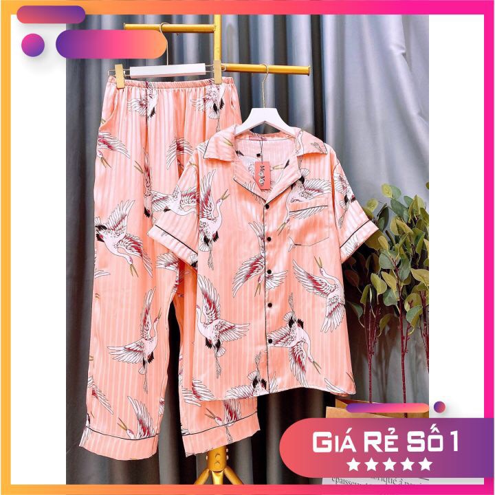 Đồ bộ Lụa Gấm Tay Ngắn Cao Cấp