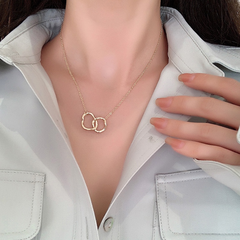 Vòng cổ Hai Vòng Hình Học Đơn Giản Sáng Tạo Cá Tính