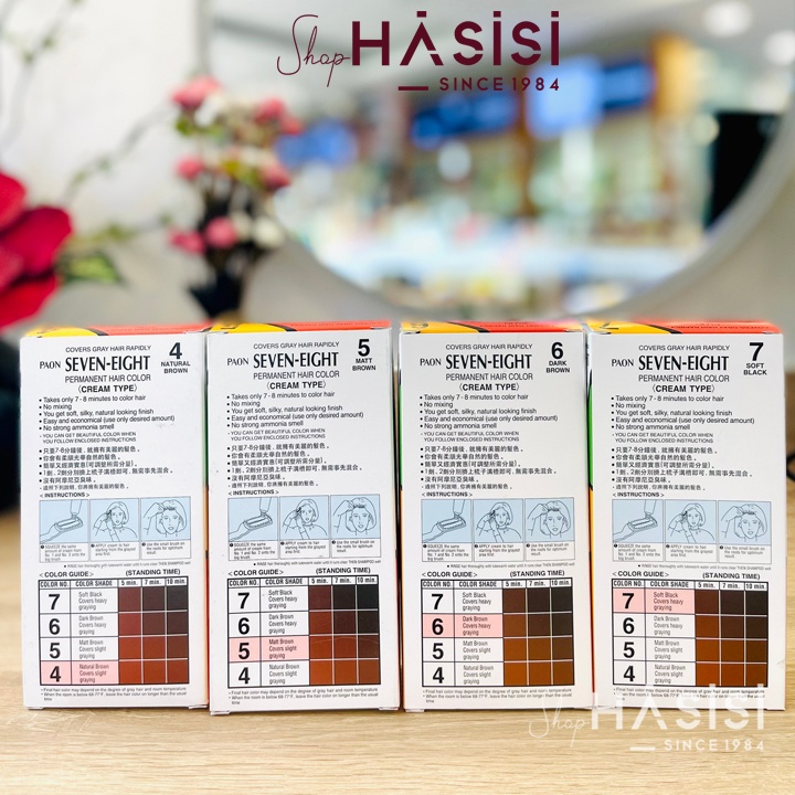 Thuốc Nhuộm SEVEN-EIGHT - Covers Gray Hair Rapidly Hair Color