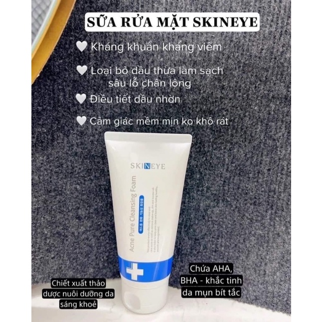 sữa rửa mặt acne pure cleansing foam - Skineye 120ml