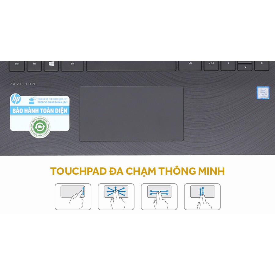 Laptop màn hình cảm ứng,bản lề xoay 360 độ - HP Pavilion X360 - ba063tu - Core i3 7100, Ram 4GB DDR4, ổ cứng SSD 128GB | WebRaoVat - webraovat.net.vn