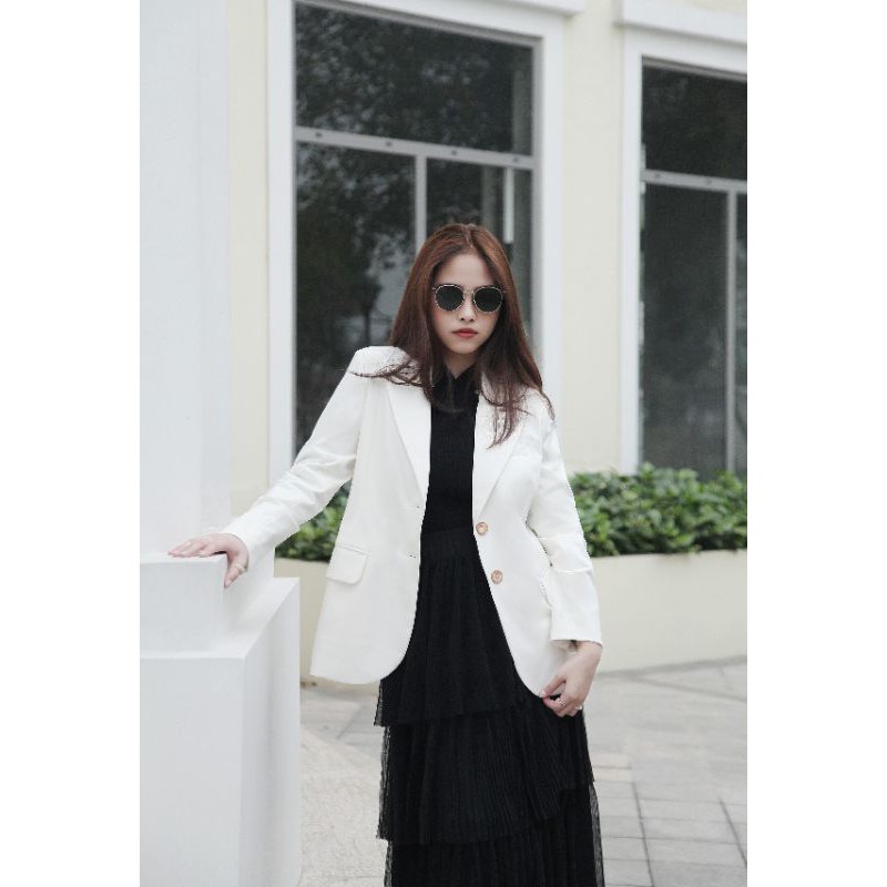 LITA BLAZER - áo blazer trẻ trung thanh lịch màu trắng