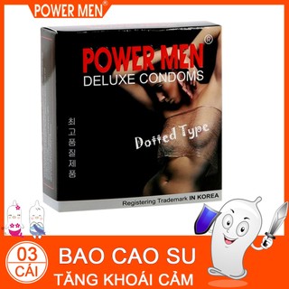 Bao cao su POWERMEN Dotted 3 chiếc