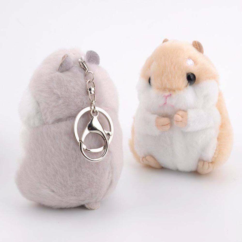 Móc Khóa Hình Chuột Hamster Nhồi Bông 10cm Dễ Thương