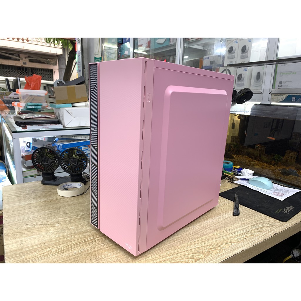 Giá siêu rẻ Vỏ Case Máy Tính VSP V3-601P V3-603P - Màu Hồng / Màu Trắng