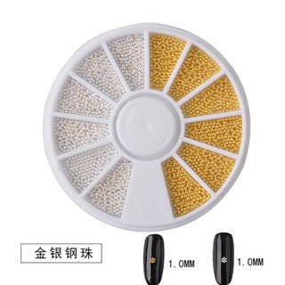 Phụ kiện bi trang trí móng vàng bạc