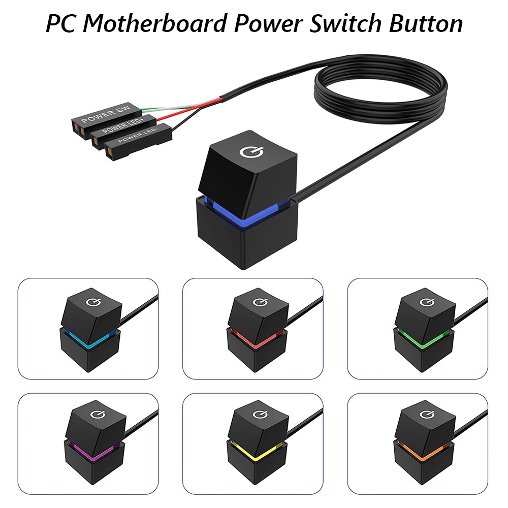 Bật/Tắt Nút Nguồn PC Cáp Công Tắc Máy Tính Để Bàn Di Động 2M Công Tắc Dây Nối Dài Cho Văn Phòng Tại Nhà Phụ Kiện Thanh Internet Okase