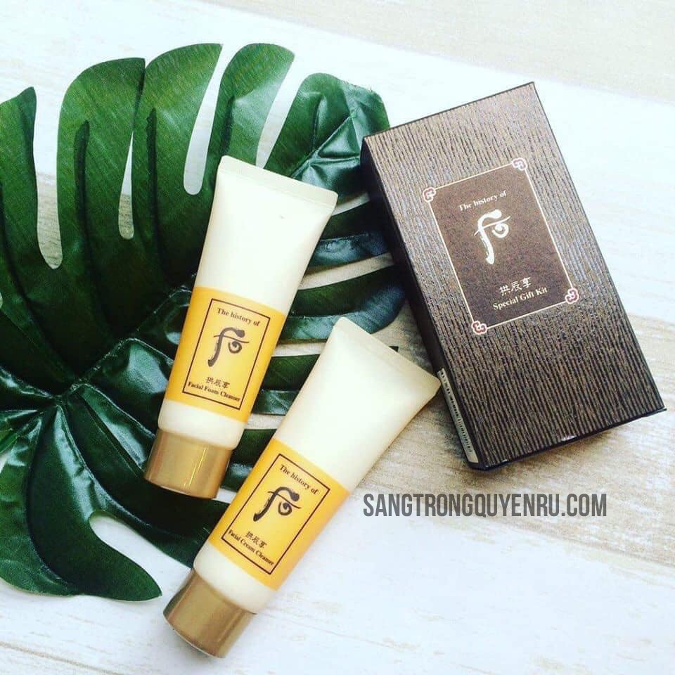 Bộ Sữa Rửa Mặt Và Tẩy Trang Whoo Gongjinhyang Special Gift Kit 2sp Làm Sạch Nhẹ Nhàng Cho Da Khỏe Mạnh