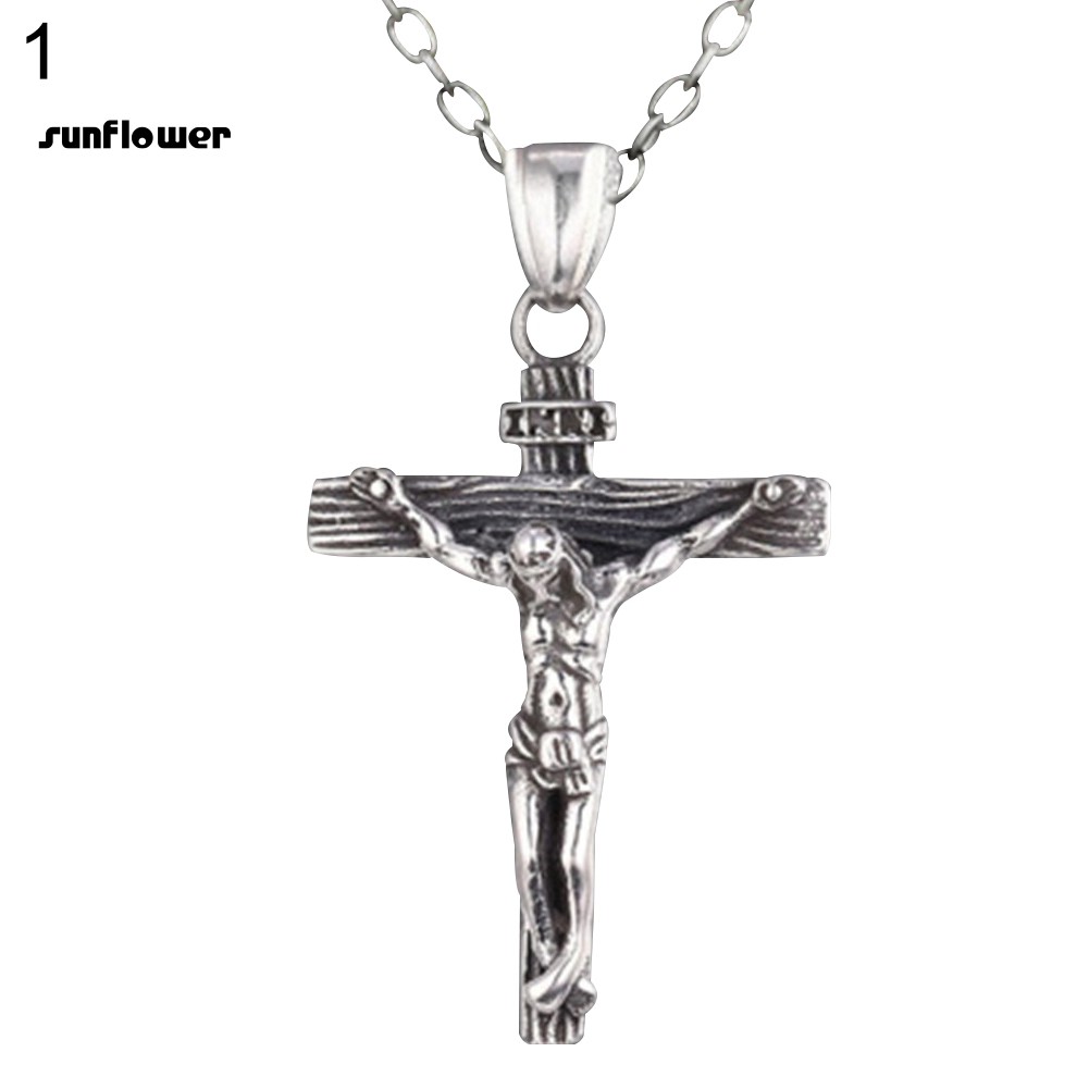 Vòng cổ Mặt Thánh Giá Bằng Thép Không Gỉ Thời Trang Dành Cho Nam