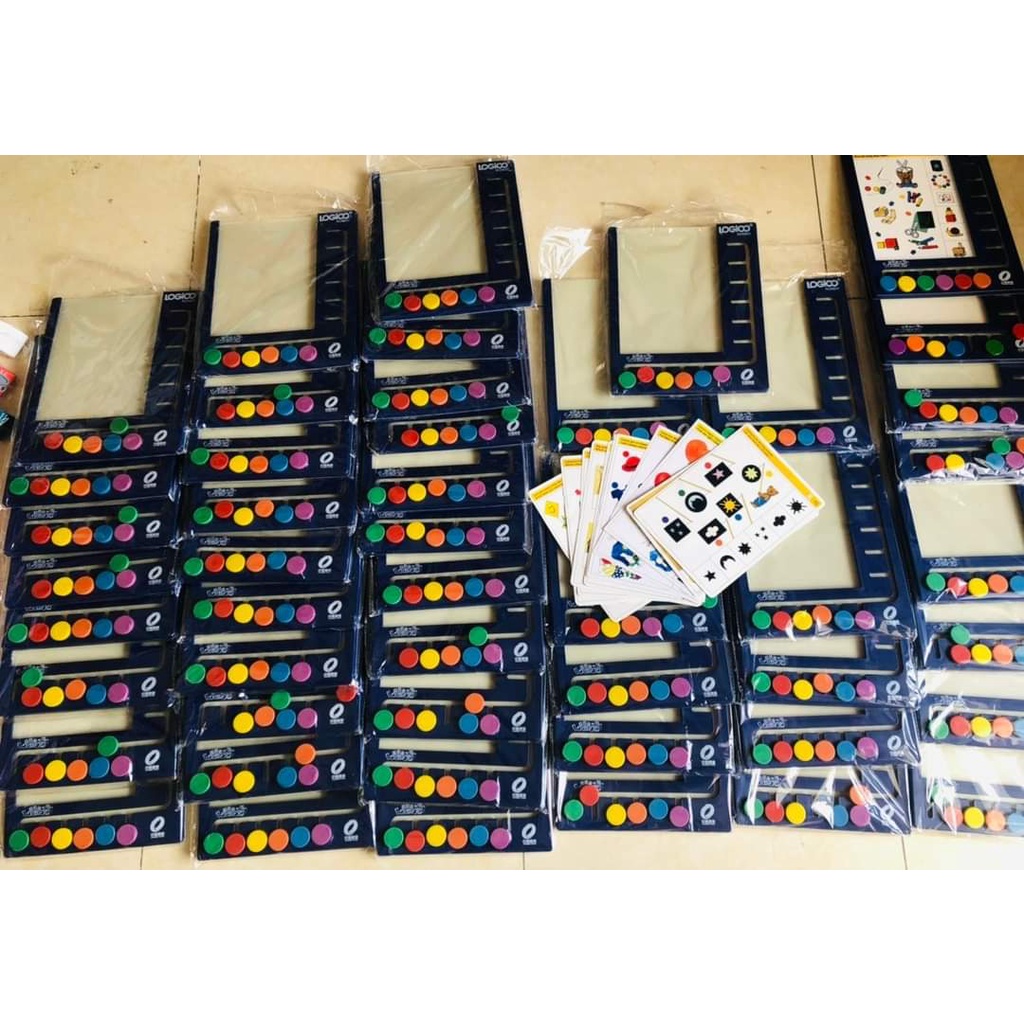 Bảng và học liệu LOGICO PRIMO bộ đồ chơi phát triển trí tuệ toàn diện cho bé - tặng kèm file in 21 chủ đề chơi kèm