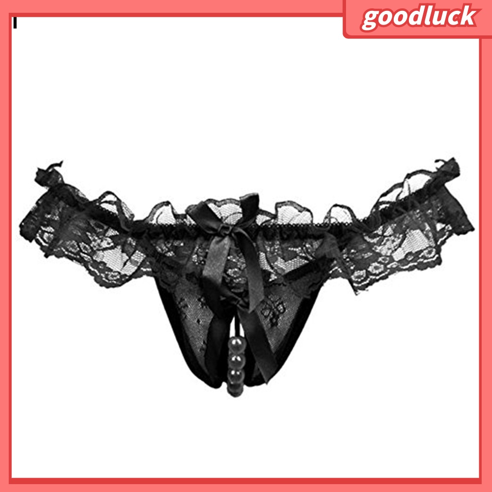 Quần Lót Lọt Khe Phối Ren Và Hạt Gợi Cảm Cho Nữ