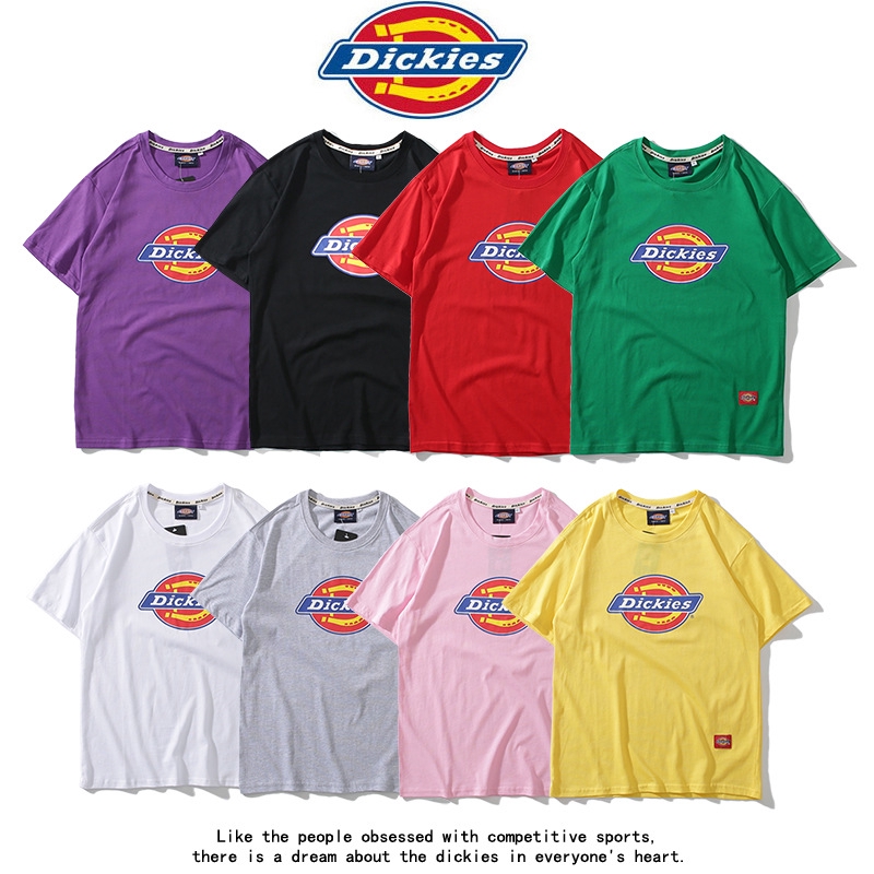 Áo thun Cotton cổ tròn tay ngắn in chữ Dickies cá tính