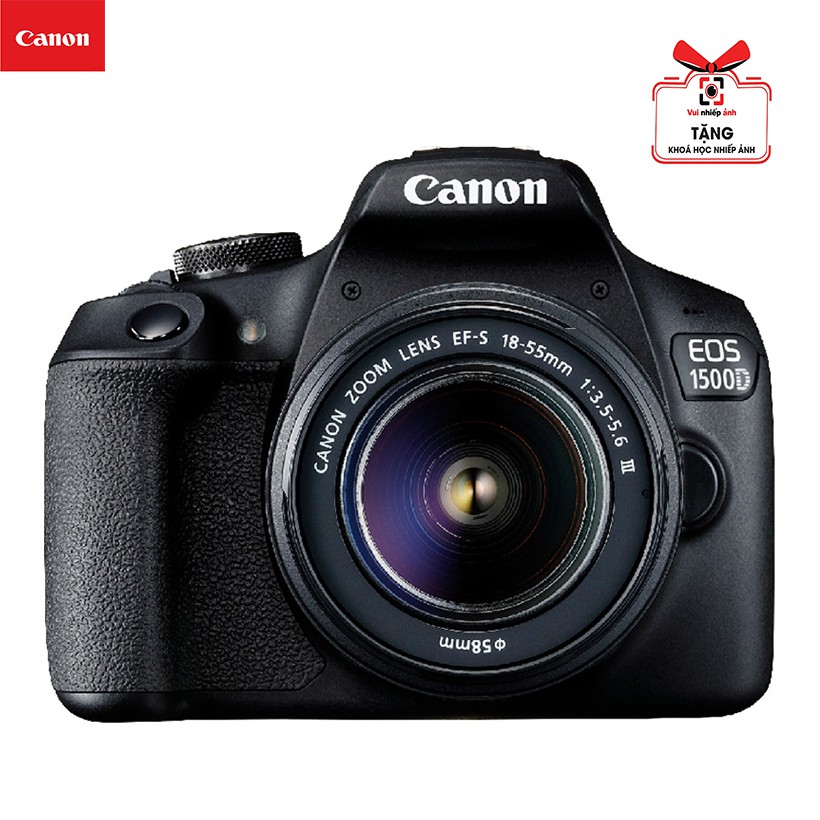 MÁY ẢNH CANON EOS 1500D LENS KIT 18-55 IS III Chính hãng Canon Lê Bảo Minh (tặng túi + thẻ 16Gb)