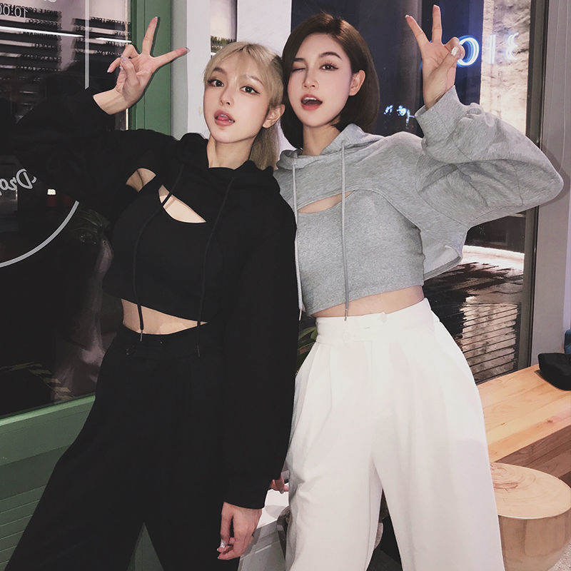 Áo Hoodie Dài Tay Cá Tính Dễ Phối Đồ Dành Cho Nữ