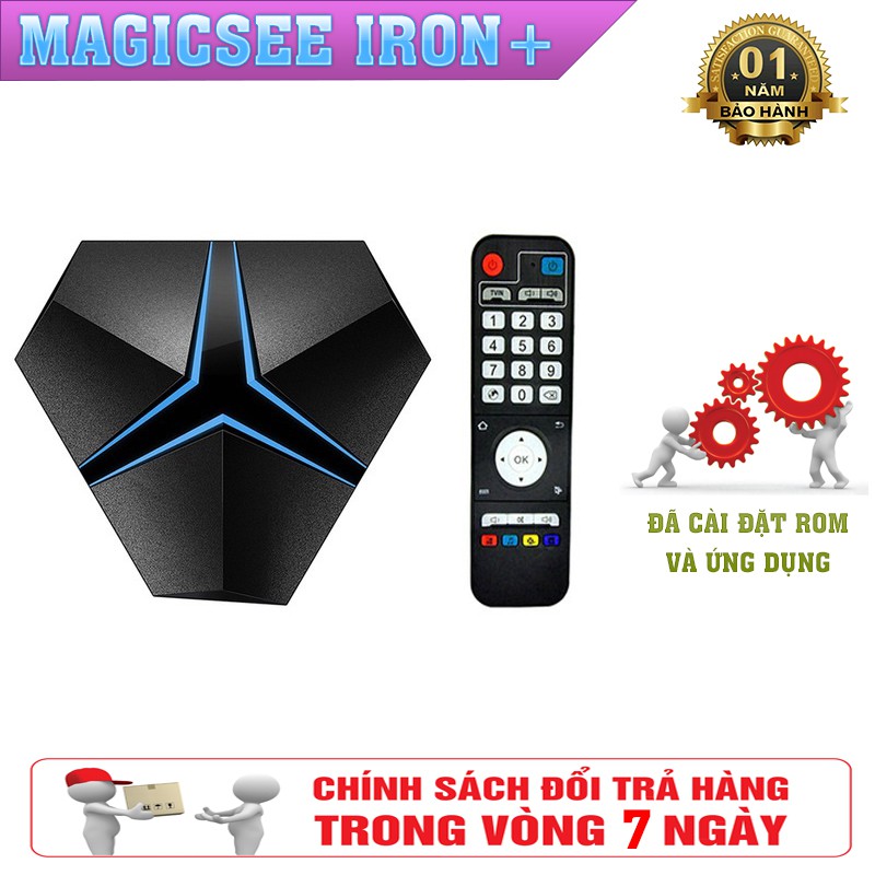 Android Tivi Box Magicsee Iron+ - Hỗ Trợ Cài Đặt Rom ATV - Biến Tivi Nhà Bạn Thành Smart tivi