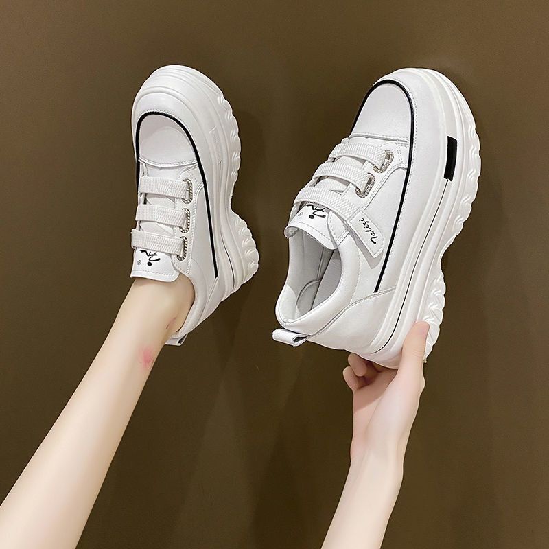 🎀COOL A Giày Thể Thao Đế Dày Tăng Chiều Cao Thoáng Khí Phong Cách Mới  Cho Nữ Giày phụ nữ với chiều cao bên trong 8cm Giày dầy bông, bảo tàng dán