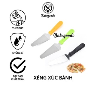 Xẻng xúc bánh Pizza, xẻng tam giác xúc bánh Gato tay cầm nhựa cao cấp nhiều màu