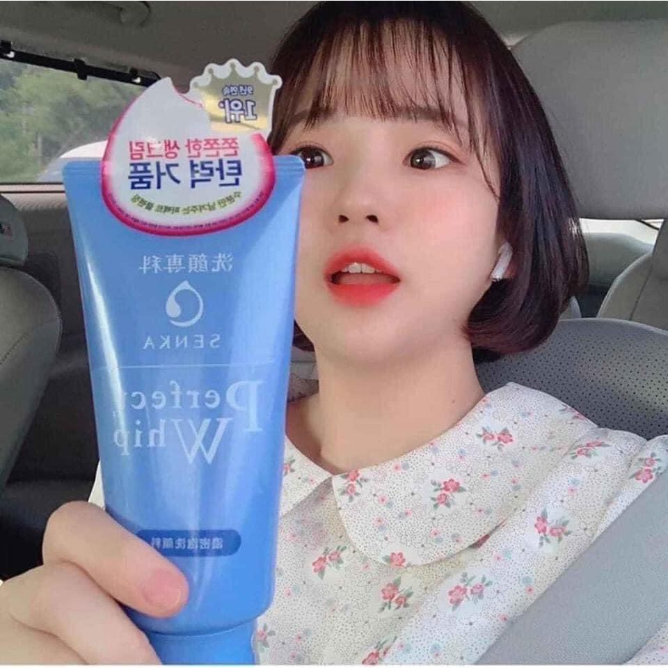 Sữa rửa mặt tạo bọt chiết xuất tơ tằm trắng Senka Perfect Whip 120g, Sữa rửa mặt sạch sâu | BigBuy360 - bigbuy360.vn