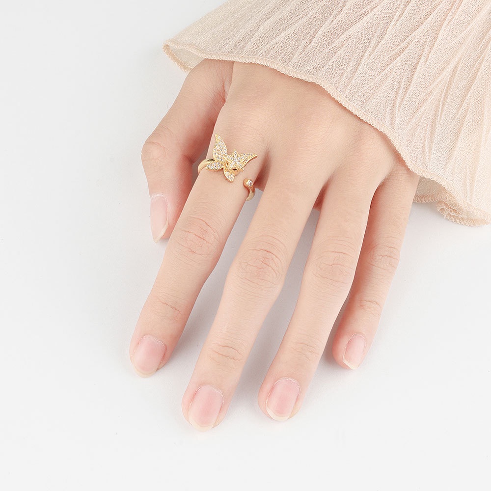 Nhẫn Hình Bướm Có Thể Xoay Và Điều Chỉnh Giúp Giảm Căng Thẳng