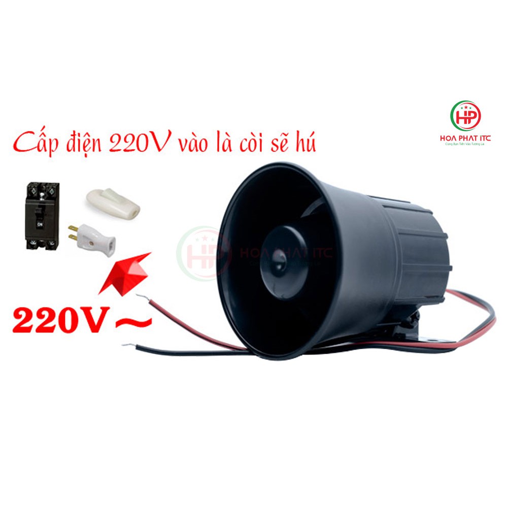 Còi hú Komax KM-628 dùng điện 220V