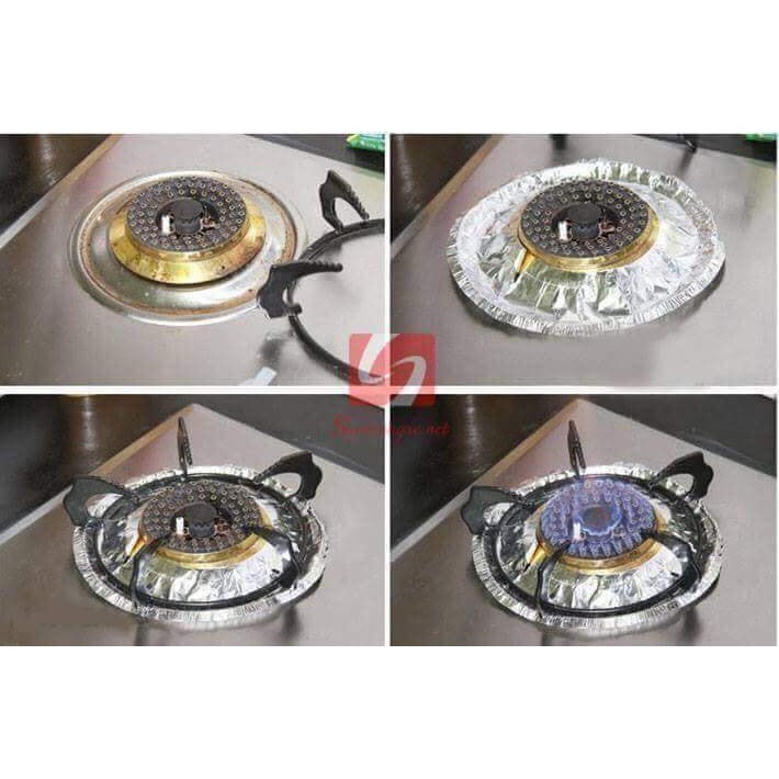 Miếng lót kiềng bếp ga tráng bạc chống nước tràn và dầu mỡ bắn vô
