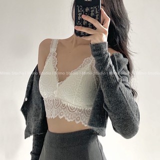 Set áo croptop + bra + cvay