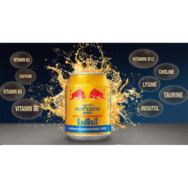 [hsd 2022] Thùng 24 lon Bò Cụng Redbull Thái 250ml