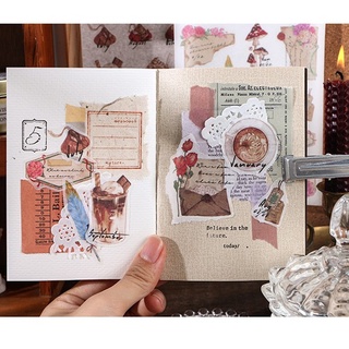 Sticker (hình dán) vintage beauty of the world trang trí sổ, album, nhật ký, góc học tập, bullet journal