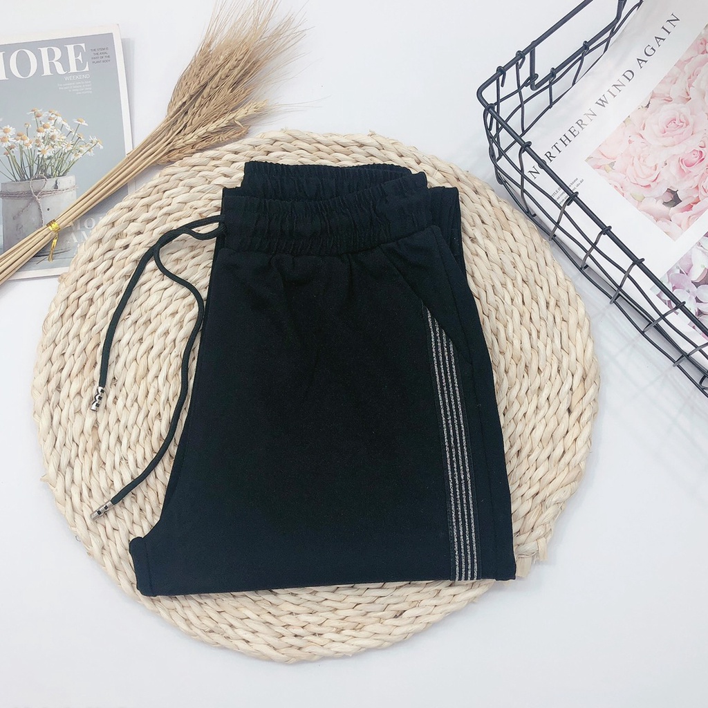 Quần baggy nữ dáng thể thao, chất umi Hàn cao cấp co giãn 4 chiều - WomanF